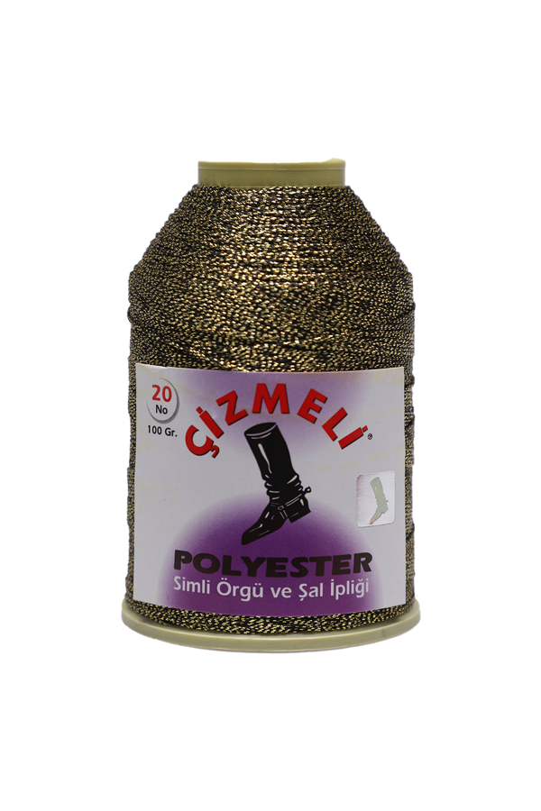 Çizmeli Simli Örgü ve Şal İpi 20 No 100 gr. | 003