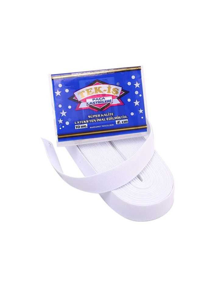 Tek-İş Yassı Lastik 2 Cm 023 | Beyaz