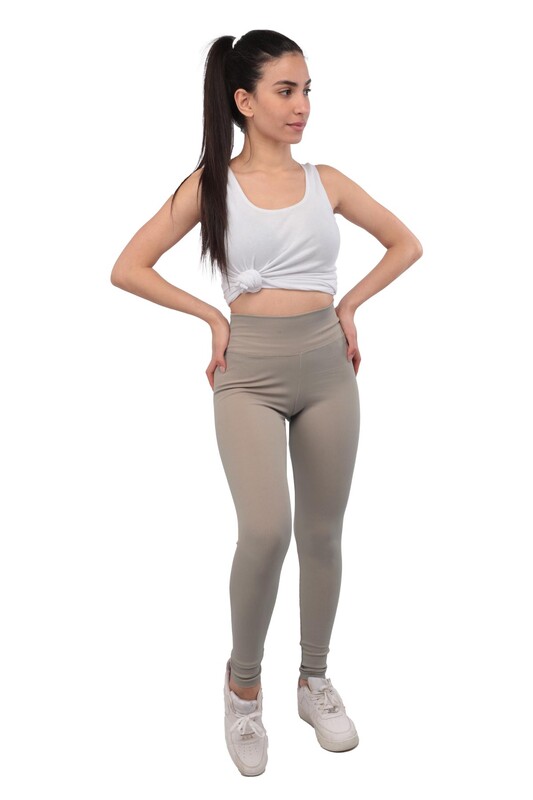 HİRA - Woman Corded Plain Leggings | Mink
