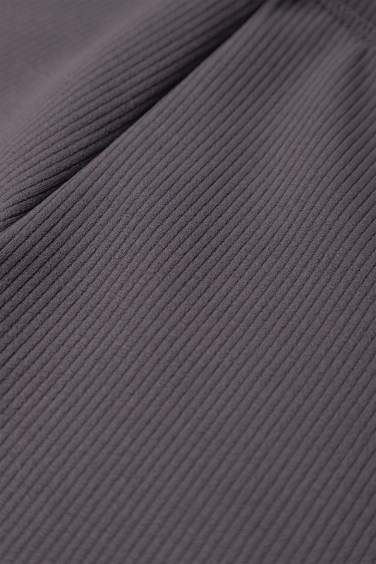 Fitilli İspanyol Paça Kadın Tayt | Gri - Thumbnail