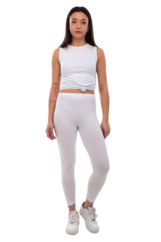 Kota Plain Sport Leggings 4000 | White - Thumbnail