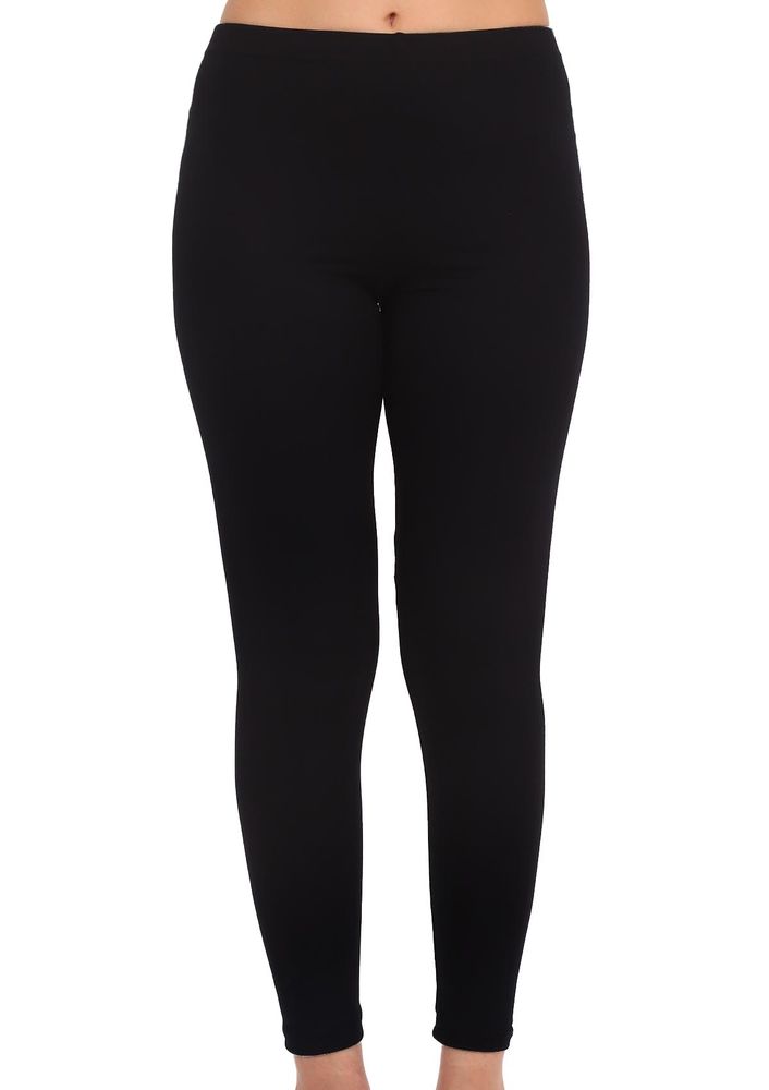 Mary Lux Elastic Waist Plain White Fitness Leggings 602 | Black