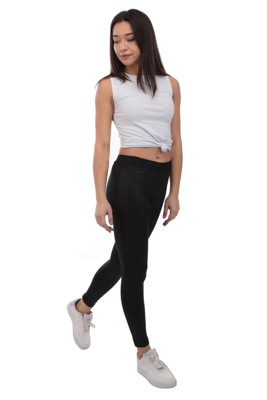SERAMONY - Shiny Black Sport Leggings 14063 | Black