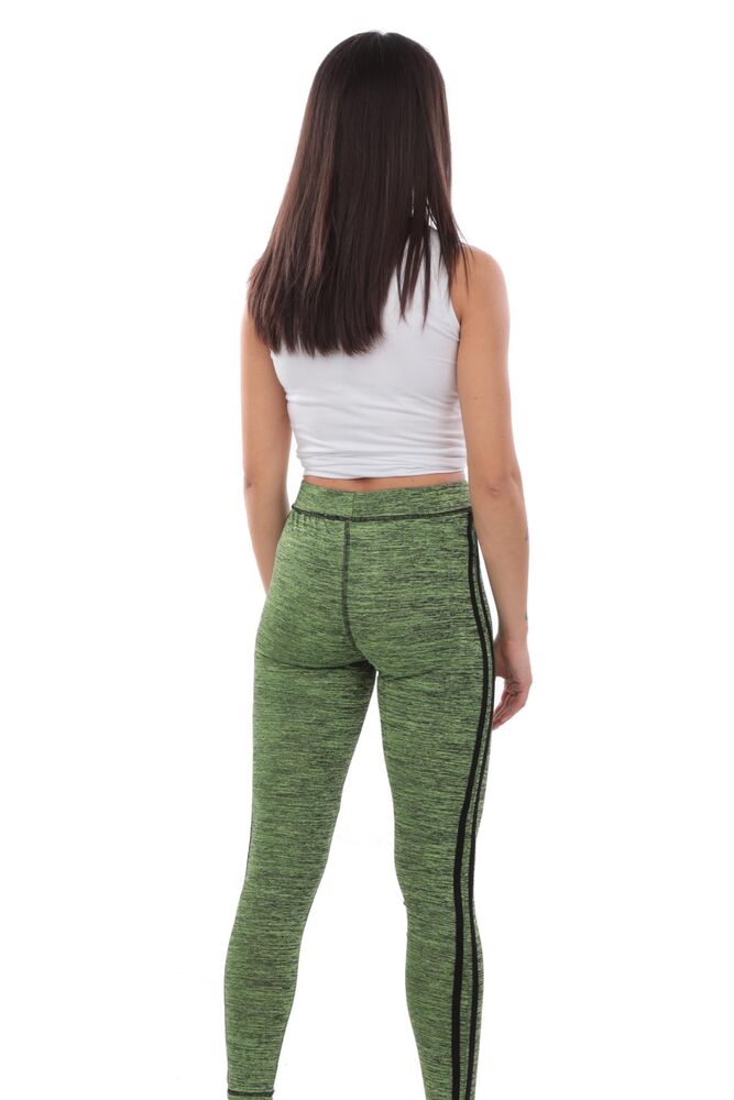 Striped Sport Leggings 14008 | Green