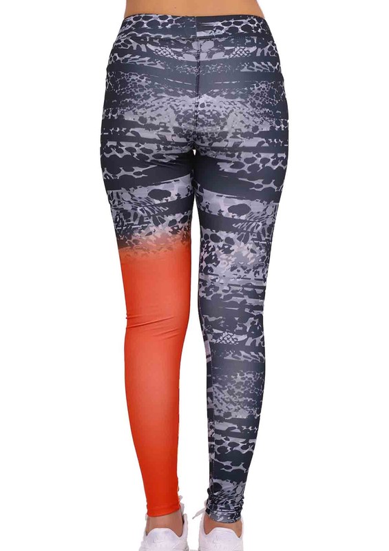 Simisso Letter Patterned Leggings 001 | Gray - Thumbnail