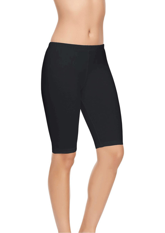 TUTKU ELİT - Tutku Elit High-Knee Modal Elastane Short Woman Leggings 2103 | Black