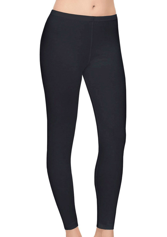 TUTKU ELİT - Tutku Elit Modal Elastane Plain Long Woman Leggings 2101 | Black