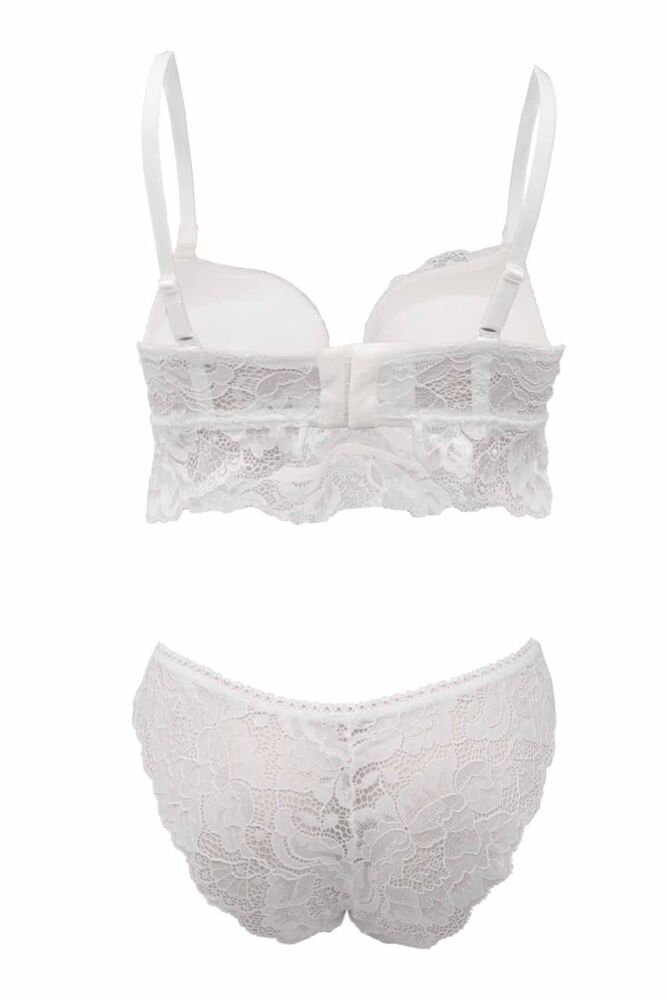 Cansoy Laced Push Up Bra Set 311 | Ecru
