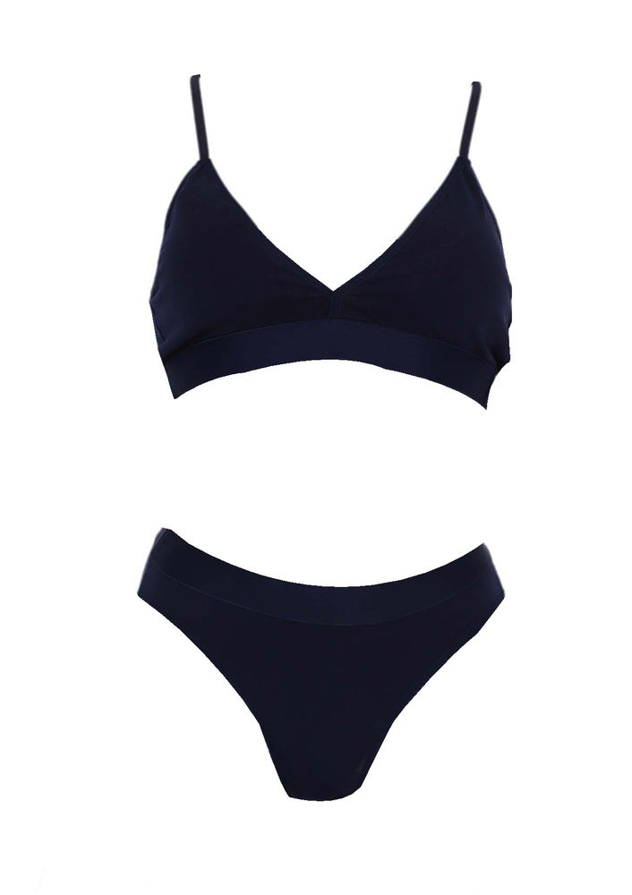 Cottonhill Unsupported Bra Set 1832 Ultramarine