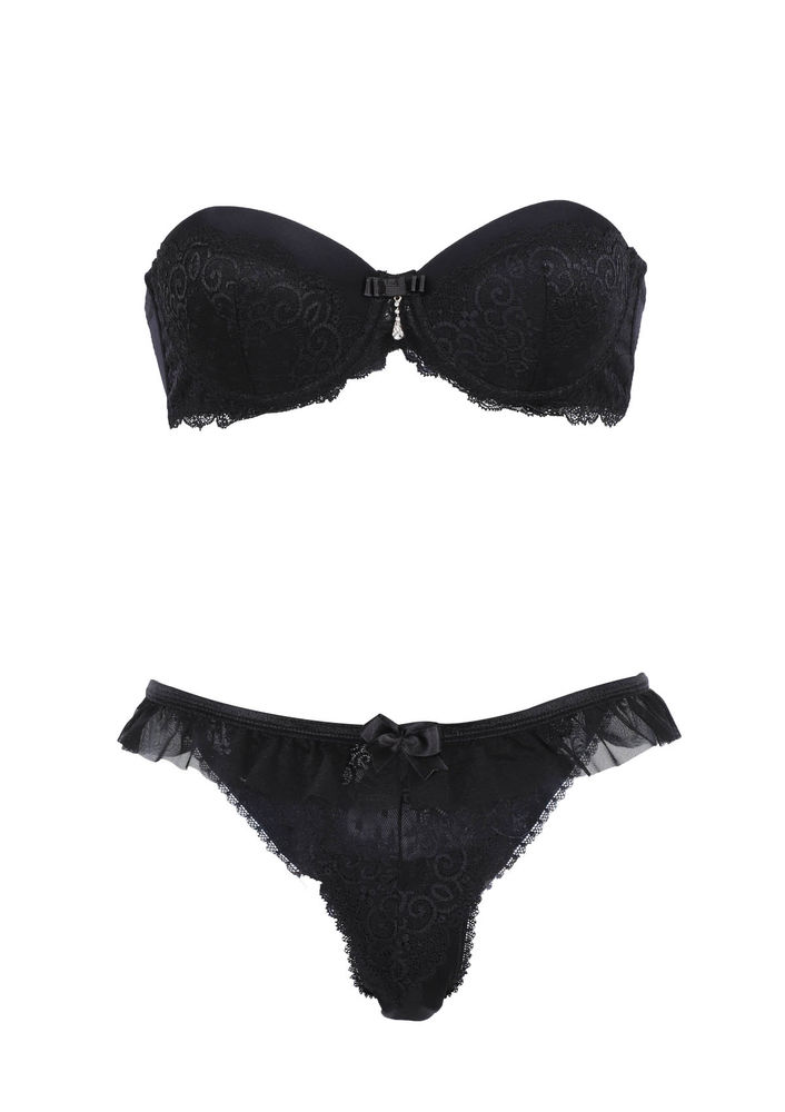 Orkide Cindirella Bra Set | Black