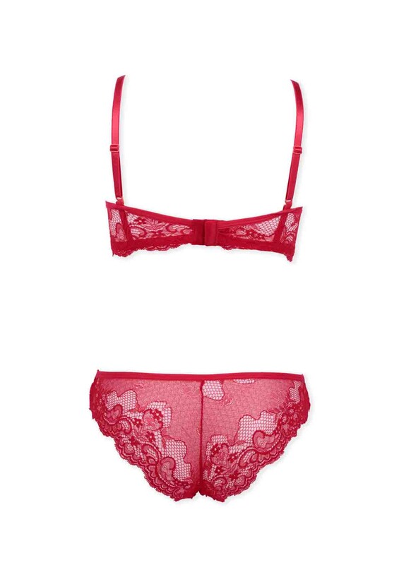 Pinx Unsupported Bra Set 10100 | Red - Thumbnail
