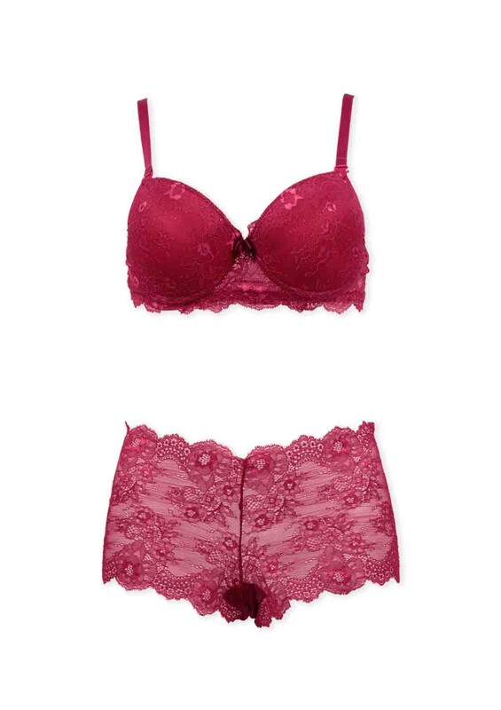 Pinx Unsupported Bra Set 10100 | Bordeaux - Thumbnail