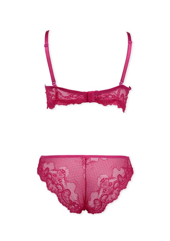 Pinx Unsupported Bra Set 10100 | Fuschia - Thumbnail