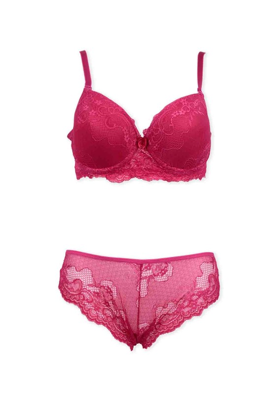 Pinx Unsupported Bra Set 10100 | Fuschia - Thumbnail