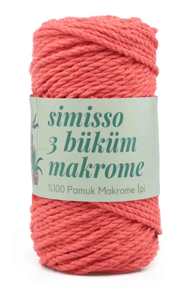 3 Twisted Cotton Macrame Simisso 250gr.|Pomegranate flower
