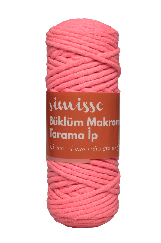 SİMİSSO - Simisso Tarama Makrome İpi Neon Pembe 313