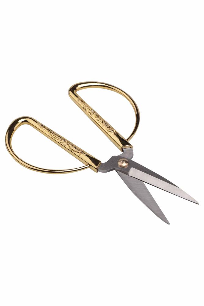 Desenli Antik Makas K44 | Altın