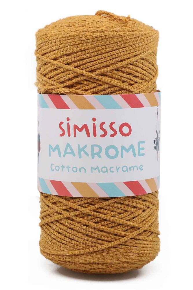 Pamuklu Makrome İpi 250 Metre 2 mm | Hardal