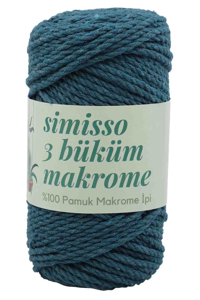 3 Büküm Pamuk Makrome İpi 250 Gr | Petrol