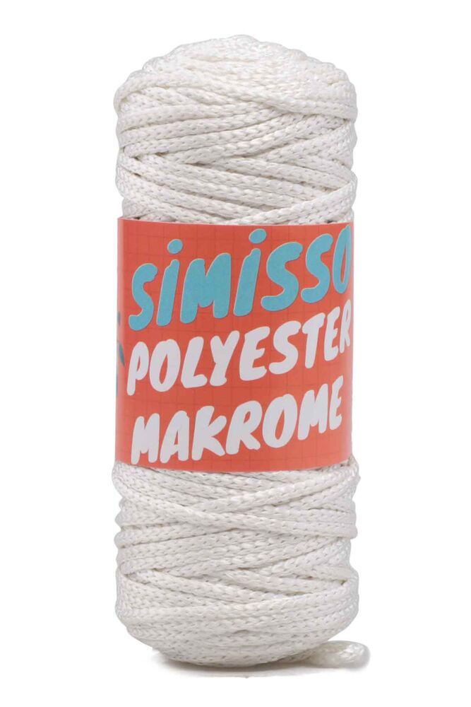 Polyester Makrome İpi 100 gr | Kırık Beyaz