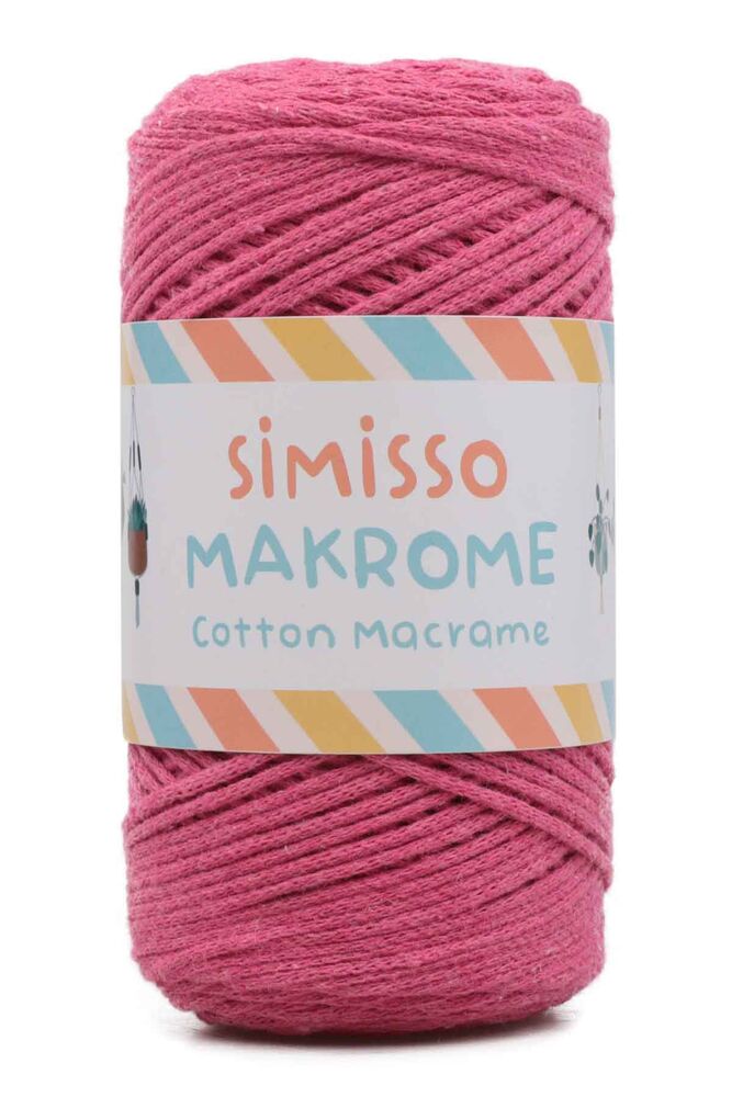 Pamuklu Makrome İpi 250 Metre 2 mm Fuşya