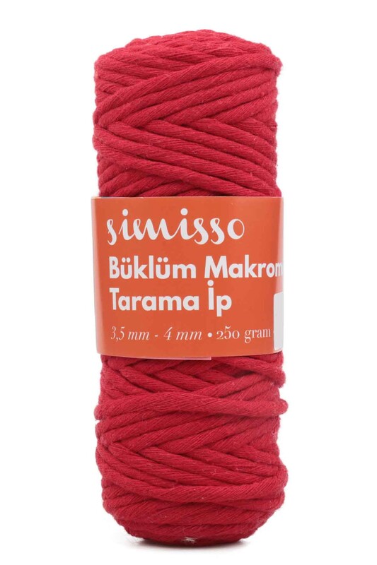 SİMİSSO - Simisso Tarama Makrome İpi Kırmızı 401