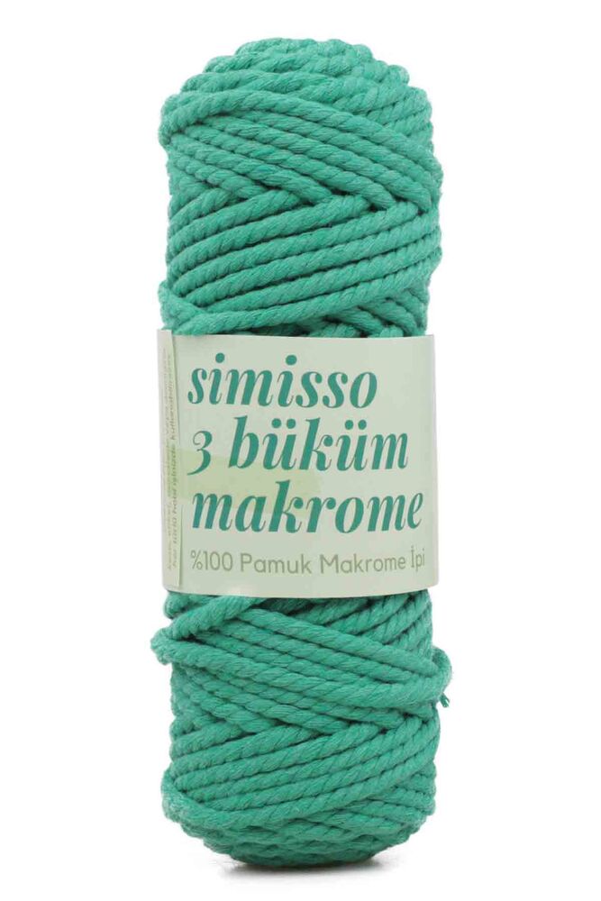 3 Büküm Pamuk Makrome İpi 250 Gr Yeşil 801