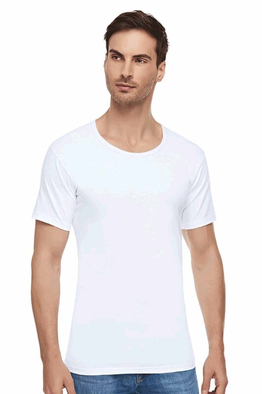 TUTKU ELİT - Tutku Elite Cotton Crew Neck Man Undershirt 1002 | White