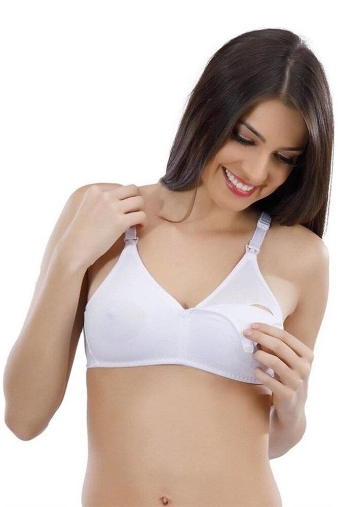 Liza Breast Feeding Bra | White