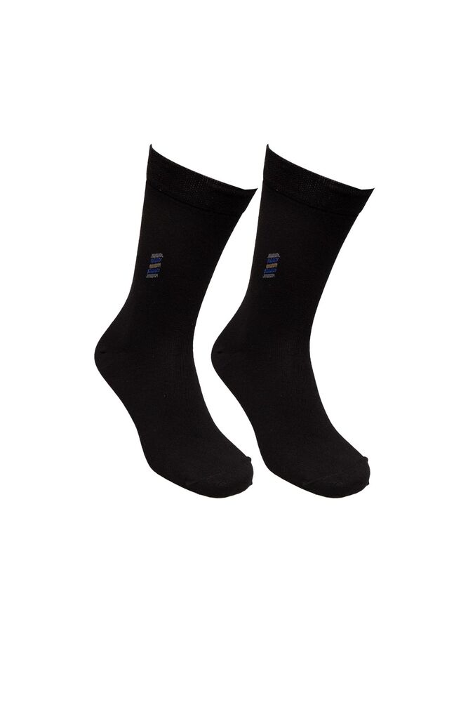 Man Plain Short Socks | Black