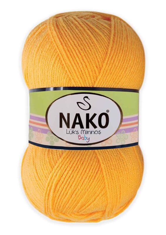 NAKO - Nako Lüks Minnoş El Örgü İpi | Koyu Sarı 3639