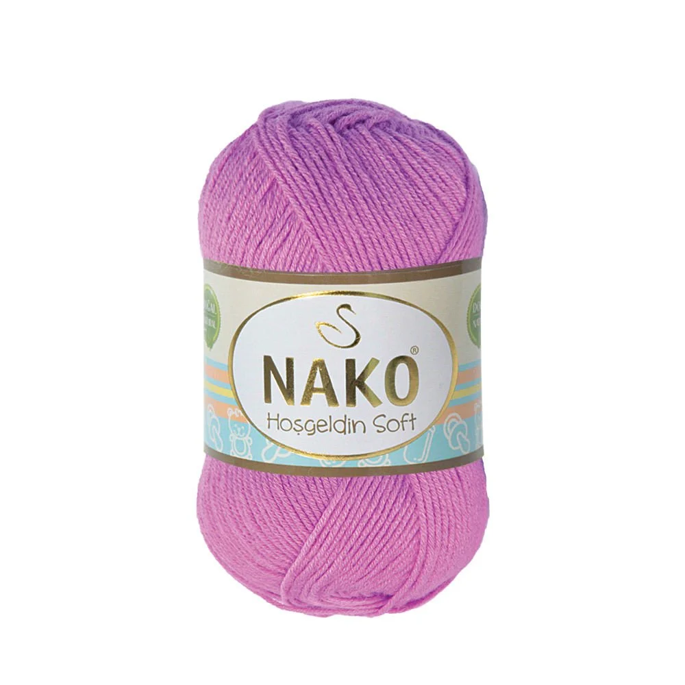 Nako Hoşgeldin Soft El Örgü İpi | Gül 1249
