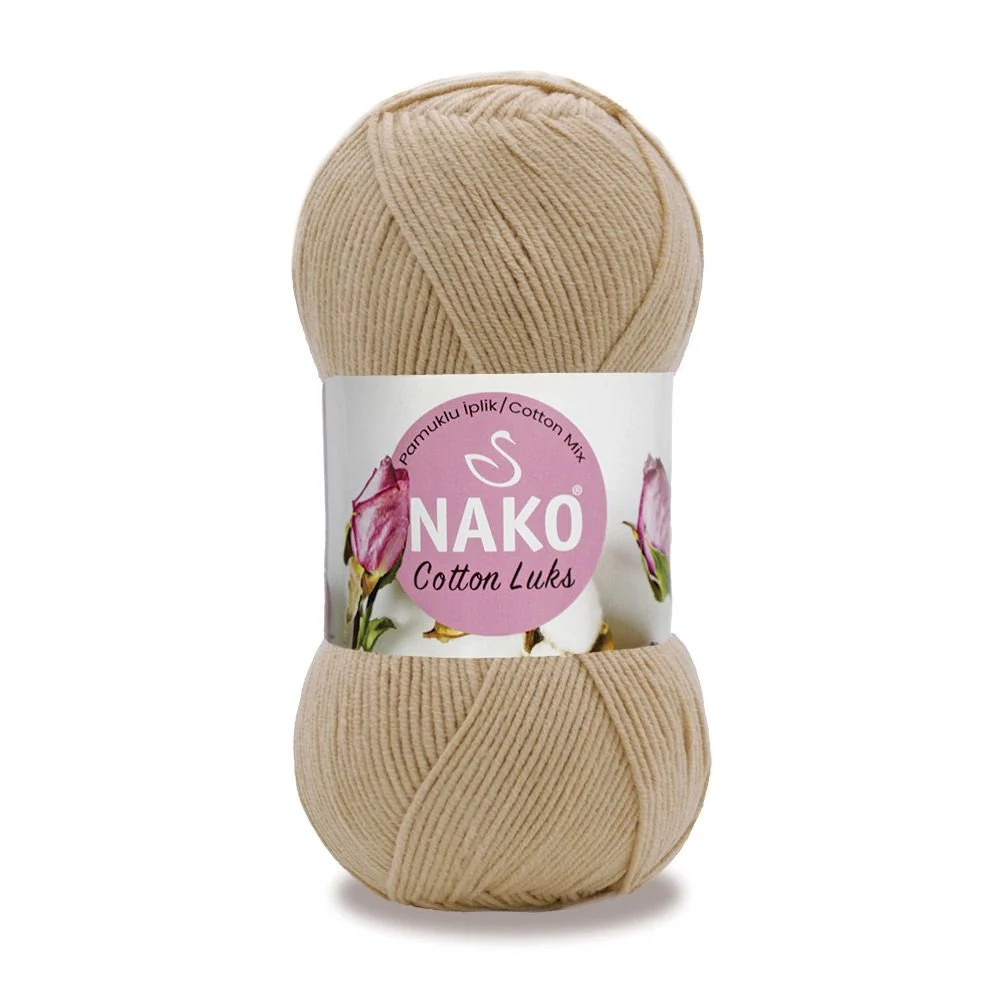 Pelote De Fil Nako Frizzy Cotton - Marron Chiné - Pour Tricot Et Crochet