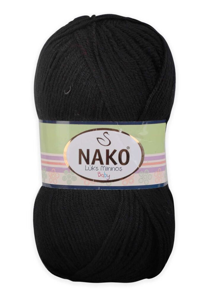 Nako Lüks Minnoş Yarn| Black 217
