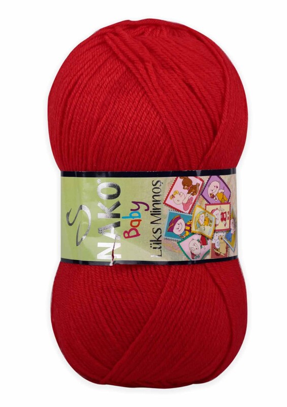 NAKO - Nako Lüks Minnoş Yarn| Red 207