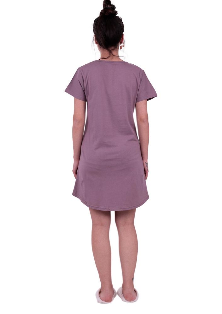 Snc Flamingo Printed Short Sleeved Gown 8041 | Mink