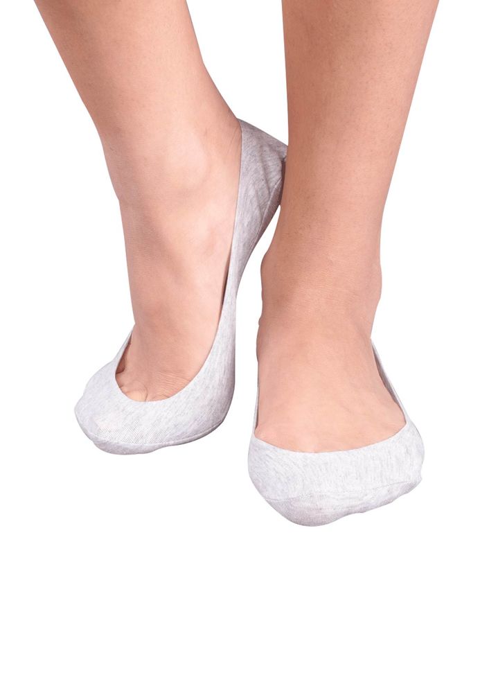 Penti Laser Cut Suba No Show Socks | Gray