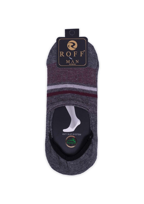 Bamboo Stripped No Show Socks | Dark Gray - Thumbnail
