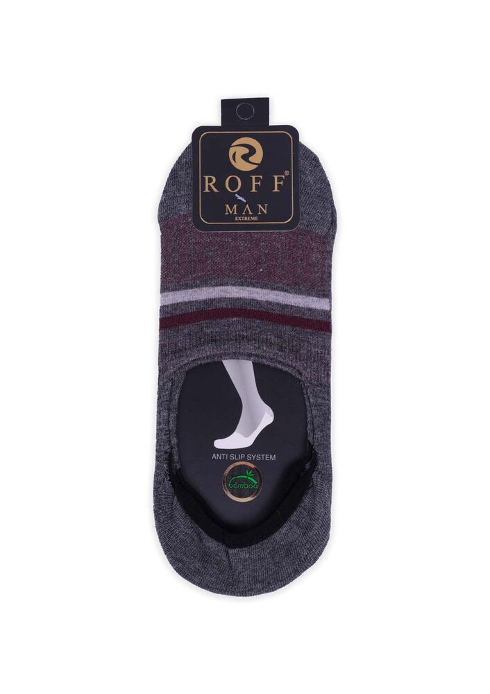 Bamboo Stripped No Show Socks | Dark Gray