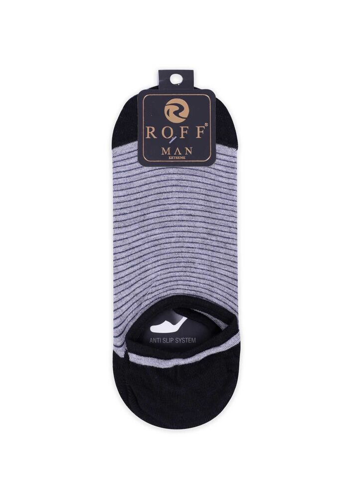 Bamboo Stripped Man No Show Socks 002 | Black