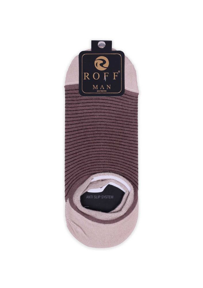 Bamboo Stripped Man No Show Socks 002 | Brown