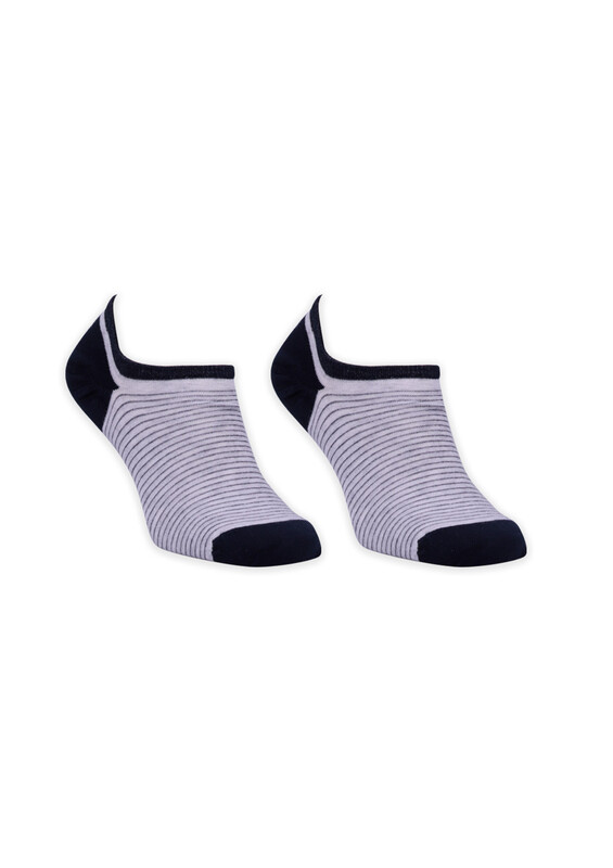 ROFF - Bamboo Stripped Man No Show Socks 002 | Ultramarine