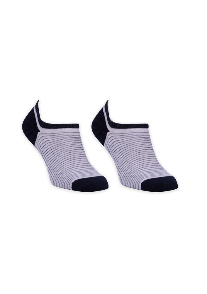 Bamboo Stripped Man No Show Socks 002 | Ultramarine