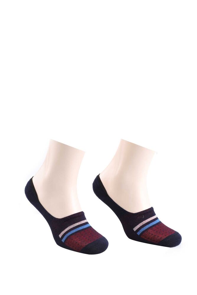 Bamboo Stripped Man No Show Socks | Ultramarine