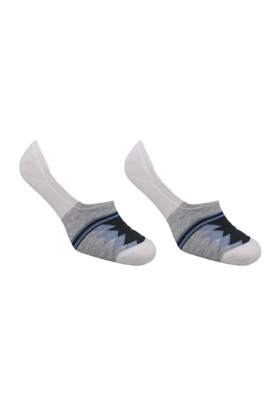 ROFF - Roff Patterned Man Bamboo No Show Socks 10229 | White