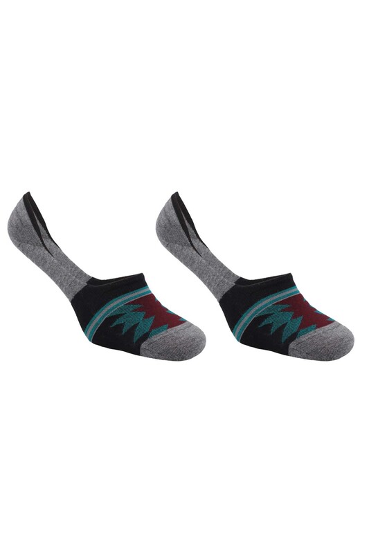 ROFF - Roff Patterned Man Bamboo No Show Socks 10229 | Smoky