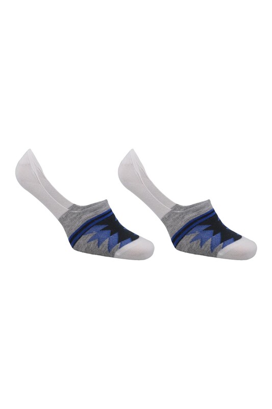 ROFF - Roff Patterned Man Bamboo No Show Socks 10229 | Blue