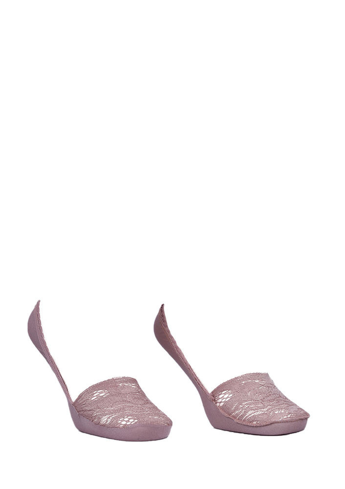Sahab Laced No Show Socks 5510 | Mink