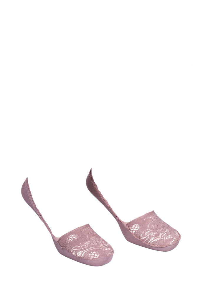 Sahab Laced No Show Socks 5510 | Mink