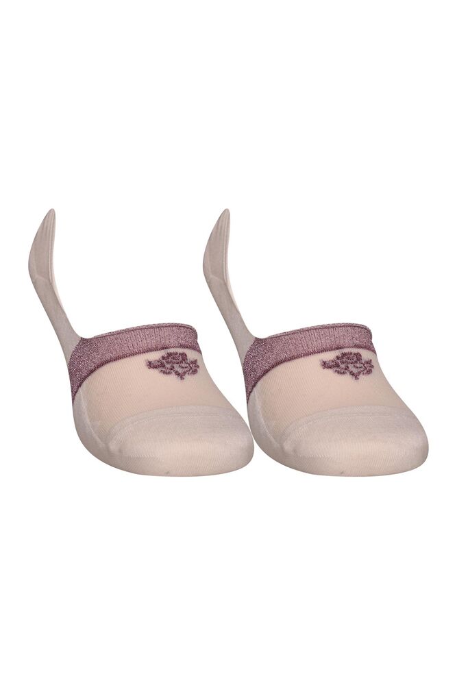 Bamboo Glittery Woman No Show Socks 20716 | White